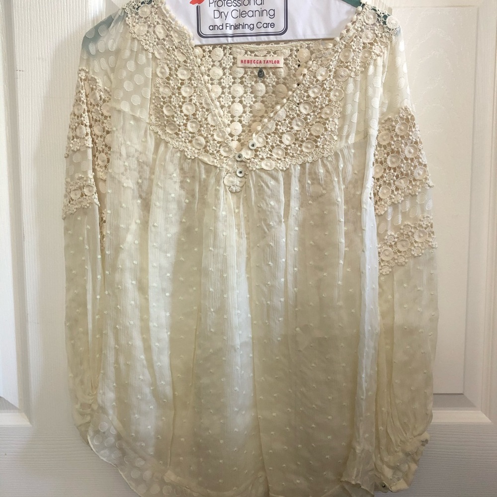 Rebecca Taylor cream blouse